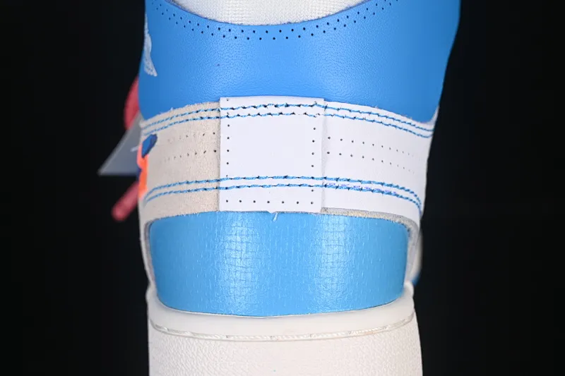 All categories Air Jordan Jordan series basketball shoes Air Jordan 1 High pure original special price Off White x Air Jordan OW AJ1 Joe 1 joint North Carolina blue high-top basketball shoes AQ0818-148